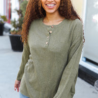 Beautiful You Moss Green Button Down Ribbed Sweater-Bibi-[option4]-[option5]-[option6]-[option7]-[option8]-Shop-Boutique-Clothing-for-Women-Online