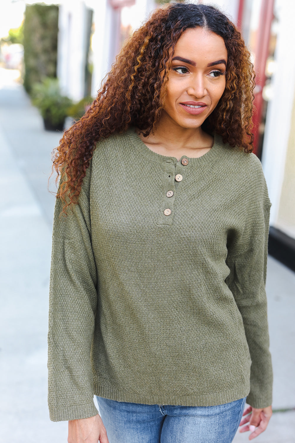 Beautiful You Moss Green Button Down Ribbed Sweater-Bibi-[option4]-[option5]-[option6]-[option7]-[option8]-Shop-Boutique-Clothing-for-Women-Online