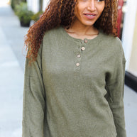 Beautiful You Moss Green Button Down Ribbed Sweater-Bibi-[option4]-[option5]-[option6]-[option7]-[option8]-Shop-Boutique-Clothing-for-Women-Online
