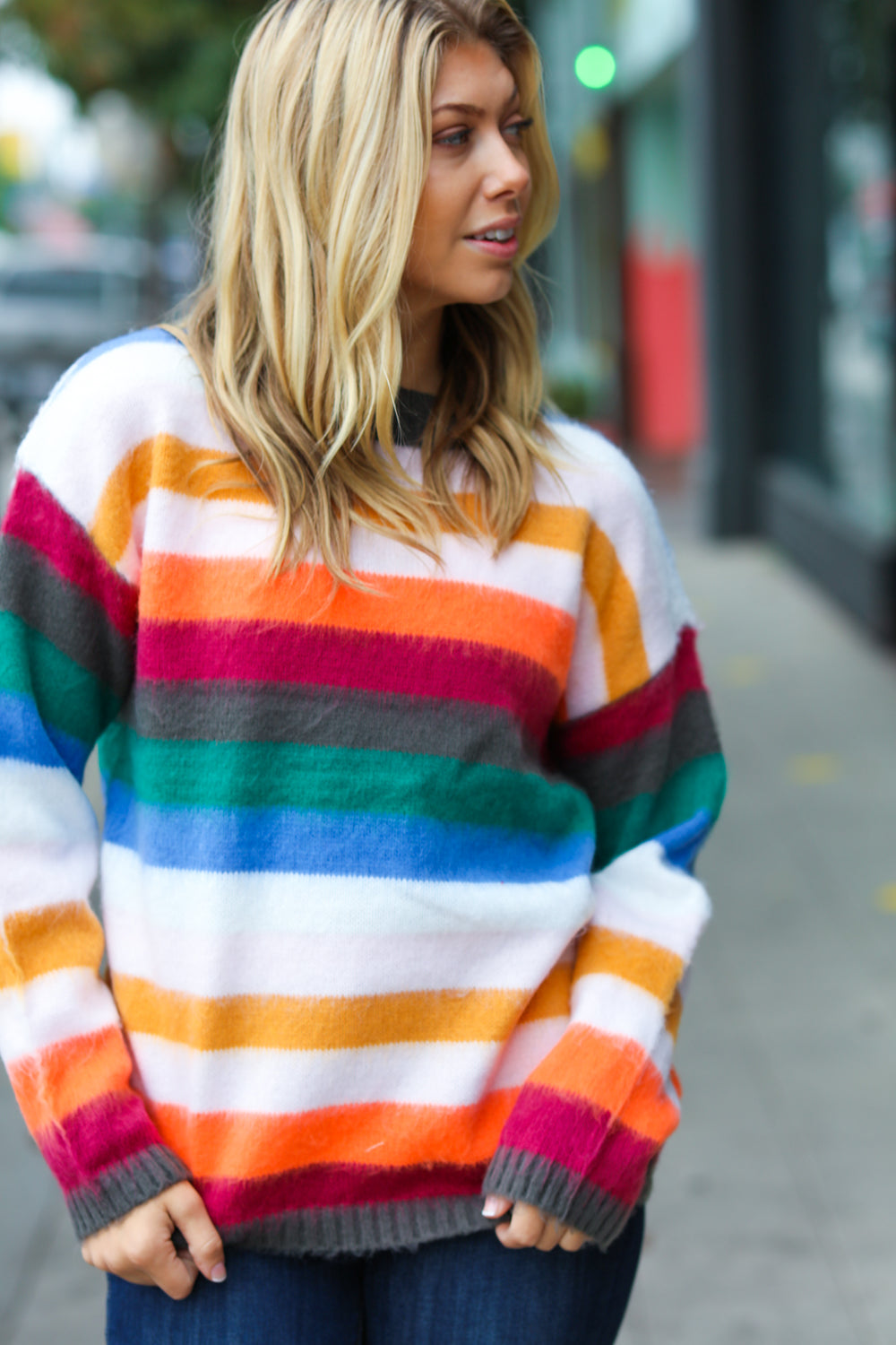 Haptics Embrace The Day Multicolor Stripe Soft Knit Oversized Sweater-Haptics-[option4]-[option5]-[option6]-[option7]-[option8]-Shop-Boutique-Clothing-for-Women-Online