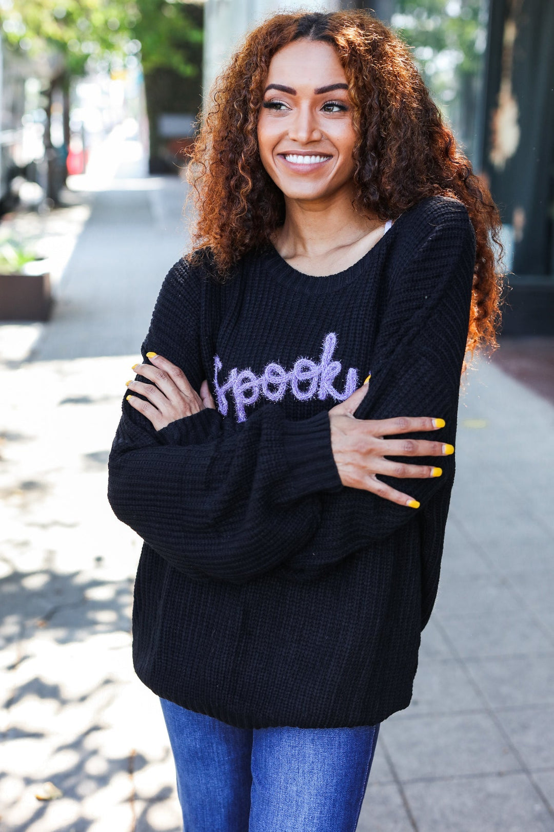 Get Your Spooky On Black Embroidered Chunky Sweater-Haptics-[option4]-[option5]-[option6]-[option7]-[option8]-Shop-Boutique-Clothing-for-Women-Online