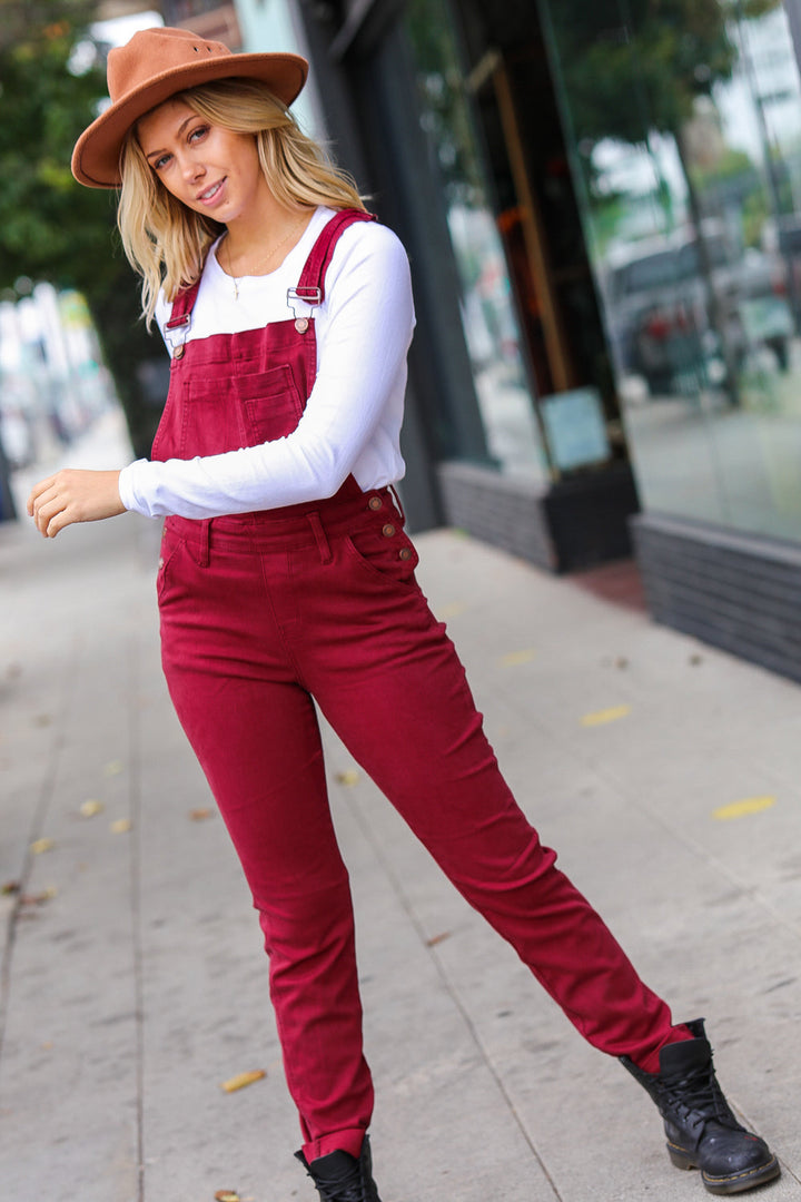 Judy Blue Scarlet High Waist Denim Double Cuff Overalls-Judy Blue-[option4]-[option5]-[option6]-[option7]-[option8]-Shop-Boutique-Clothing-for-Women-Online