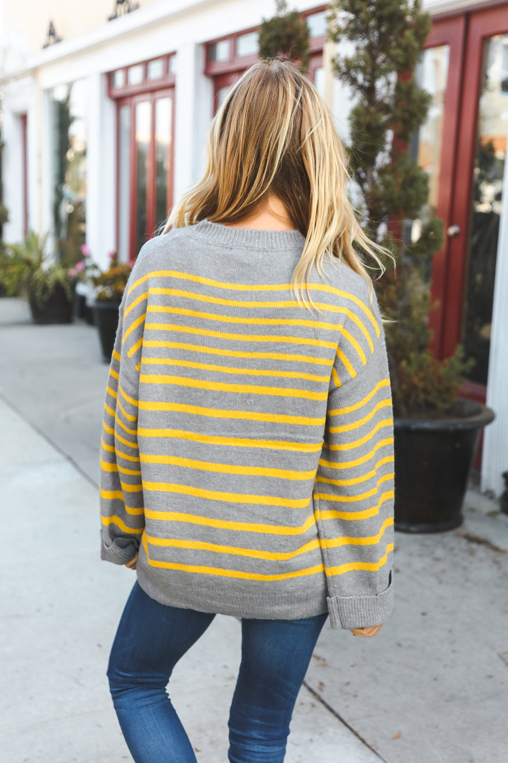 Love Found Sunflower Multistripe Ribbed Knit Sweater-Reborn J-[option4]-[option5]-[option6]-[option7]-[option8]-Shop-Boutique-Clothing-for-Women-Online