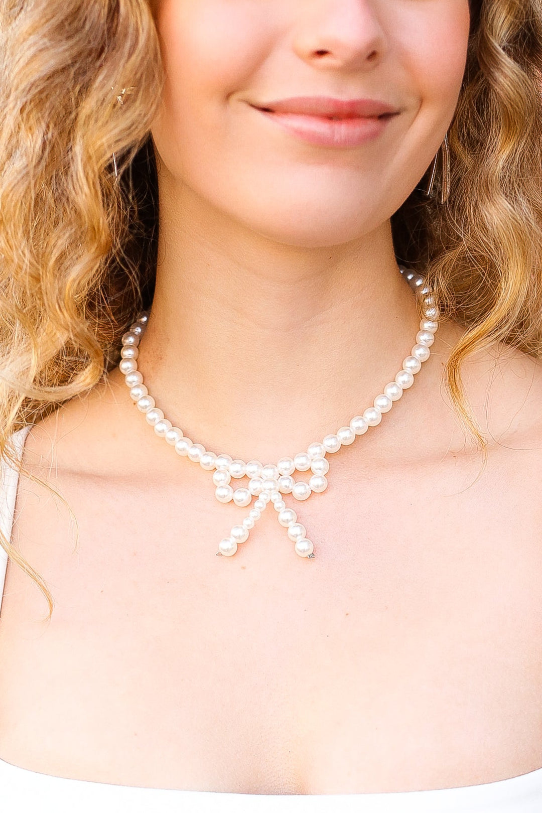 Fashion Pearl Bow Tie Adjustable Necklace-ICON-One Size Fits All-[option4]-[option5]-[option6]-[option7]-[option8]-Shop-Boutique-Clothing-for-Women-Online