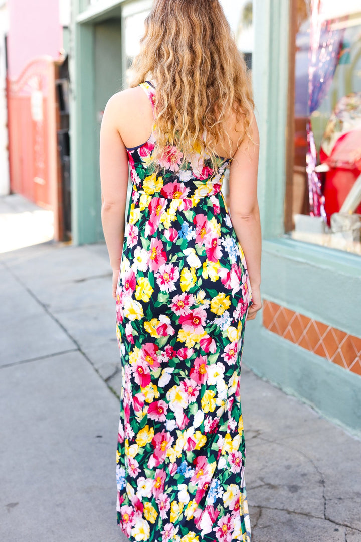 Easy Living Navy Floral Sleeveless Maxi Dress-Beeson River-[option4]-[option5]-[option6]-[option7]-[option8]-Shop-Boutique-Clothing-for-Women-Online