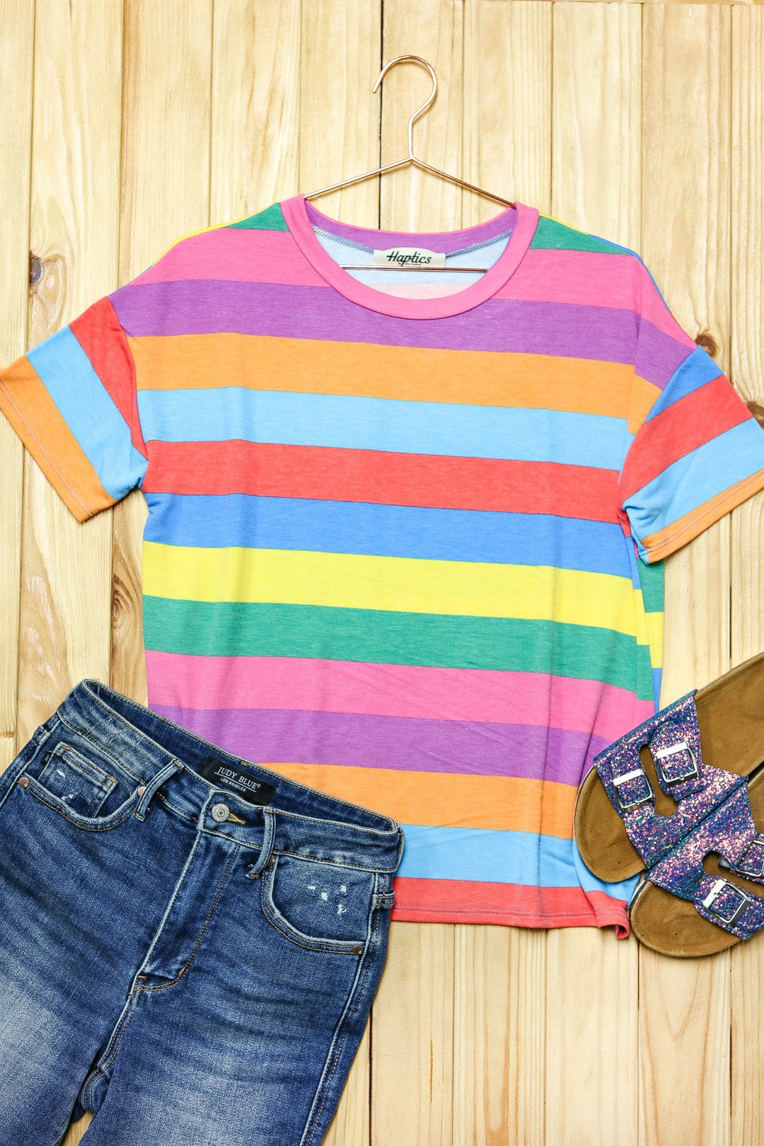 Step Into Spring Multicolor Stripe Terry Top-Haptics-[option4]-[option5]-[option6]-[option7]-[option8]-Shop-Boutique-Clothing-for-Women-Online