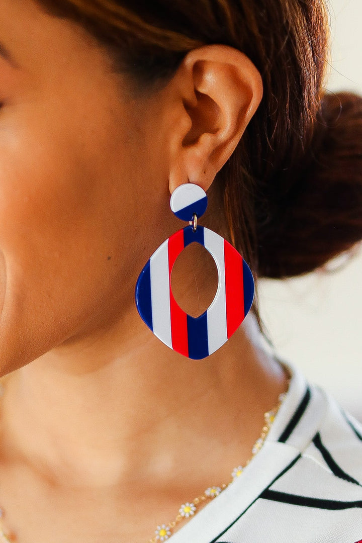 Americana Oval Cut-Out Resin Dangle Earrings-ICON-One Size Fits All-[option4]-[option5]-[option6]-[option7]-[option8]-Shop-Boutique-Clothing-for-Women-Online