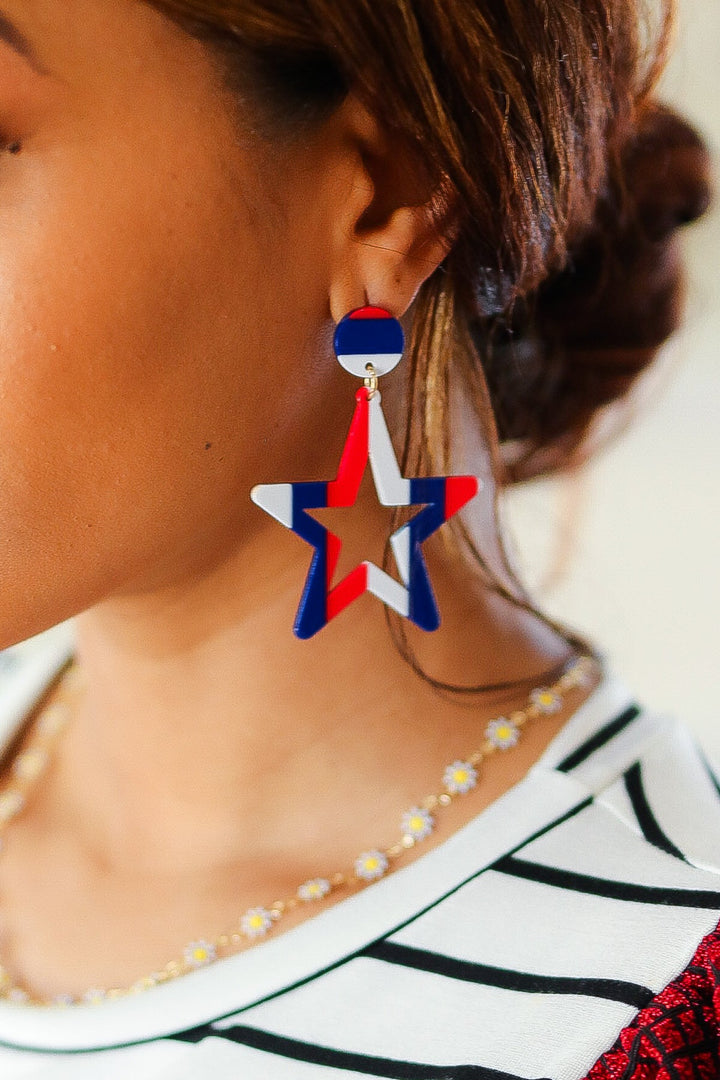 Americana Holiday Star Dangle Earrings-ICON-One Size Fits All-[option4]-[option5]-[option6]-[option7]-[option8]-Shop-Boutique-Clothing-for-Women-Online