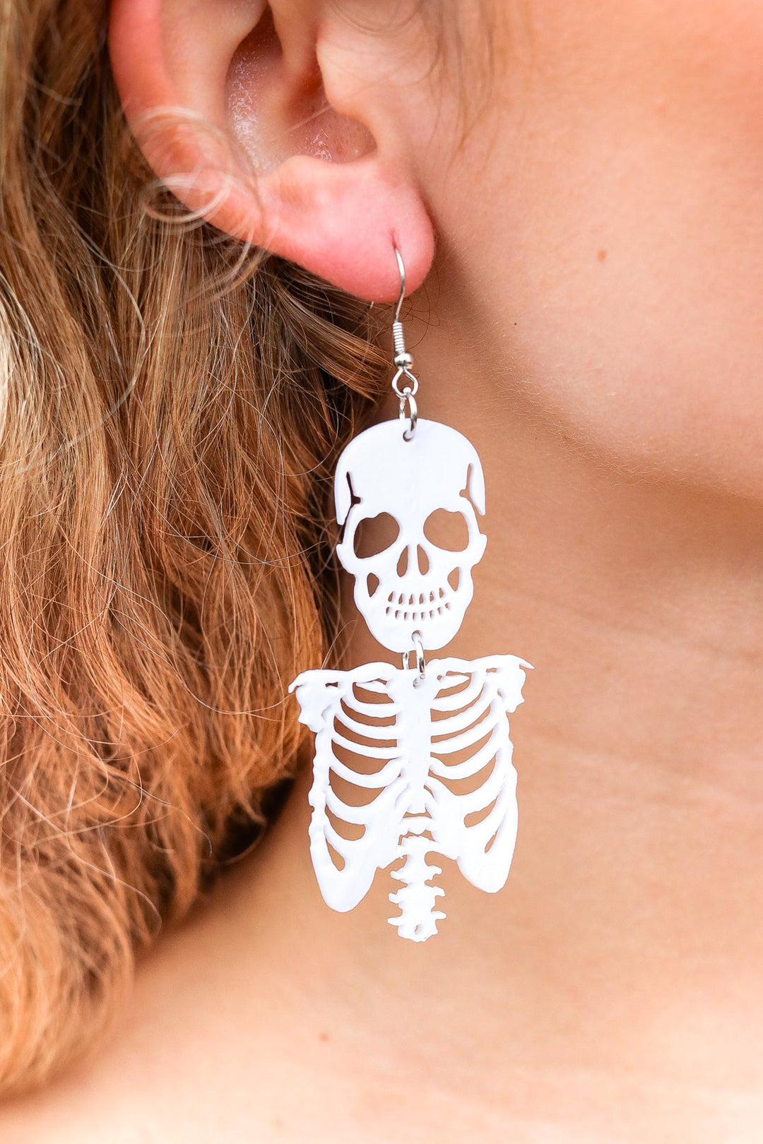 White Skeleton Acrylic Drop Earrings-ICON-One Size Fits All-[option4]-[option5]-[option6]-[option7]-[option8]-Shop-Boutique-Clothing-for-Women-Online