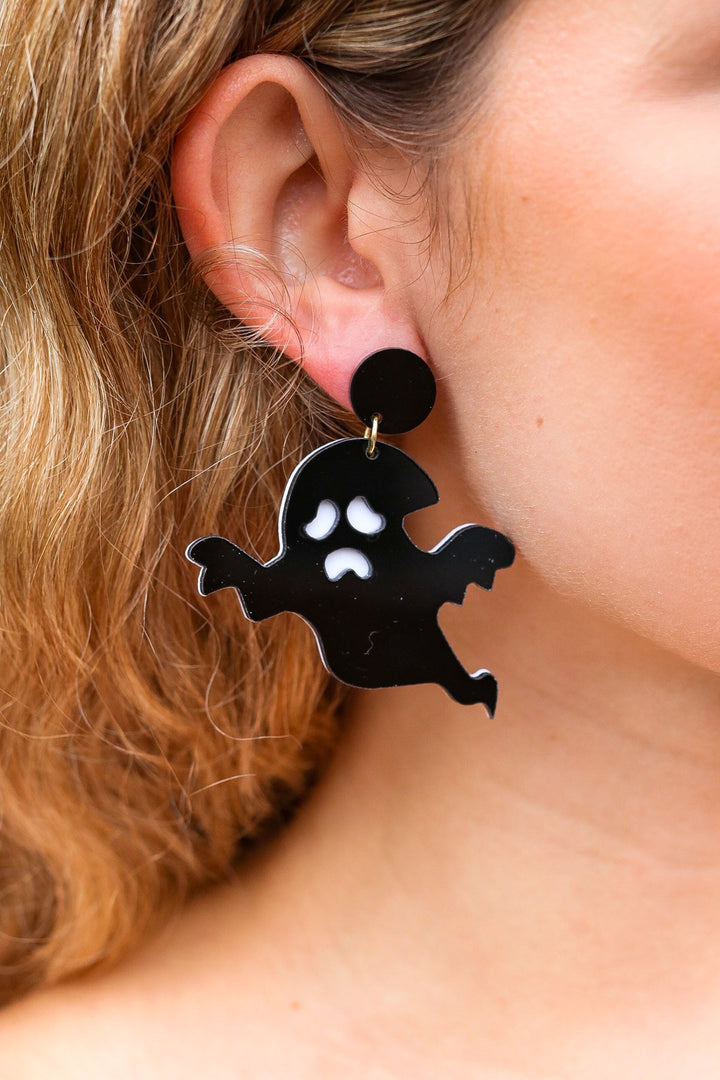 Halloween Black Ghost Acrylic Dangle Earrings-ICON-One Size Fits All-[option4]-[option5]-[option6]-[option7]-[option8]-Shop-Boutique-Clothing-for-Women-Online