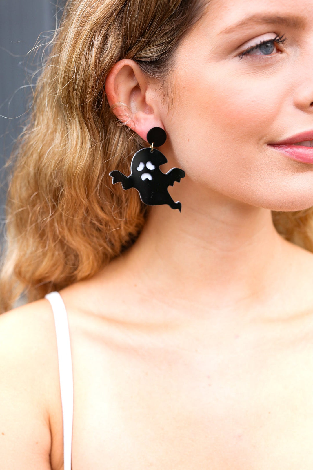 Halloween Black Ghost Acrylic Dangle Earrings-ICON-One Size Fits All-[option4]-[option5]-[option6]-[option7]-[option8]-Shop-Boutique-Clothing-for-Women-Online