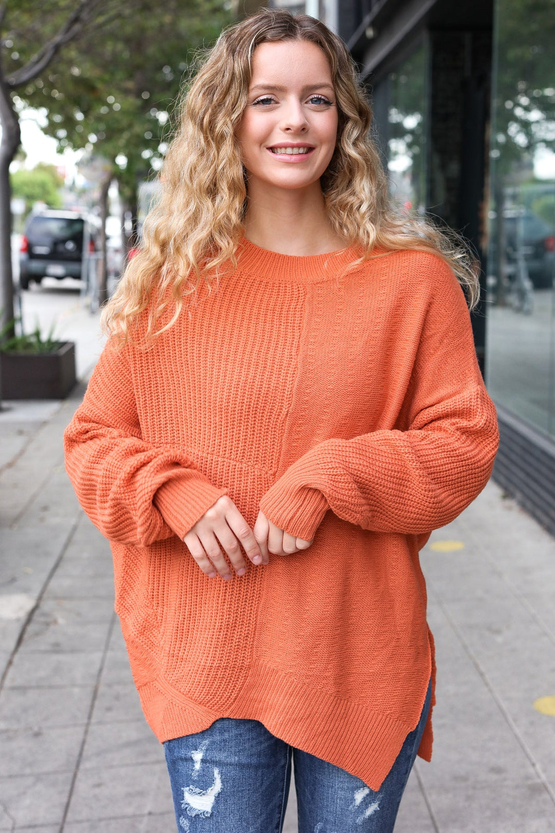 Autumn Vibes Pumpkin Asymmetrical Knit Sweater-Haptics-[option4]-[option5]-[option6]-[option7]-[option8]-Shop-Boutique-Clothing-for-Women-Online