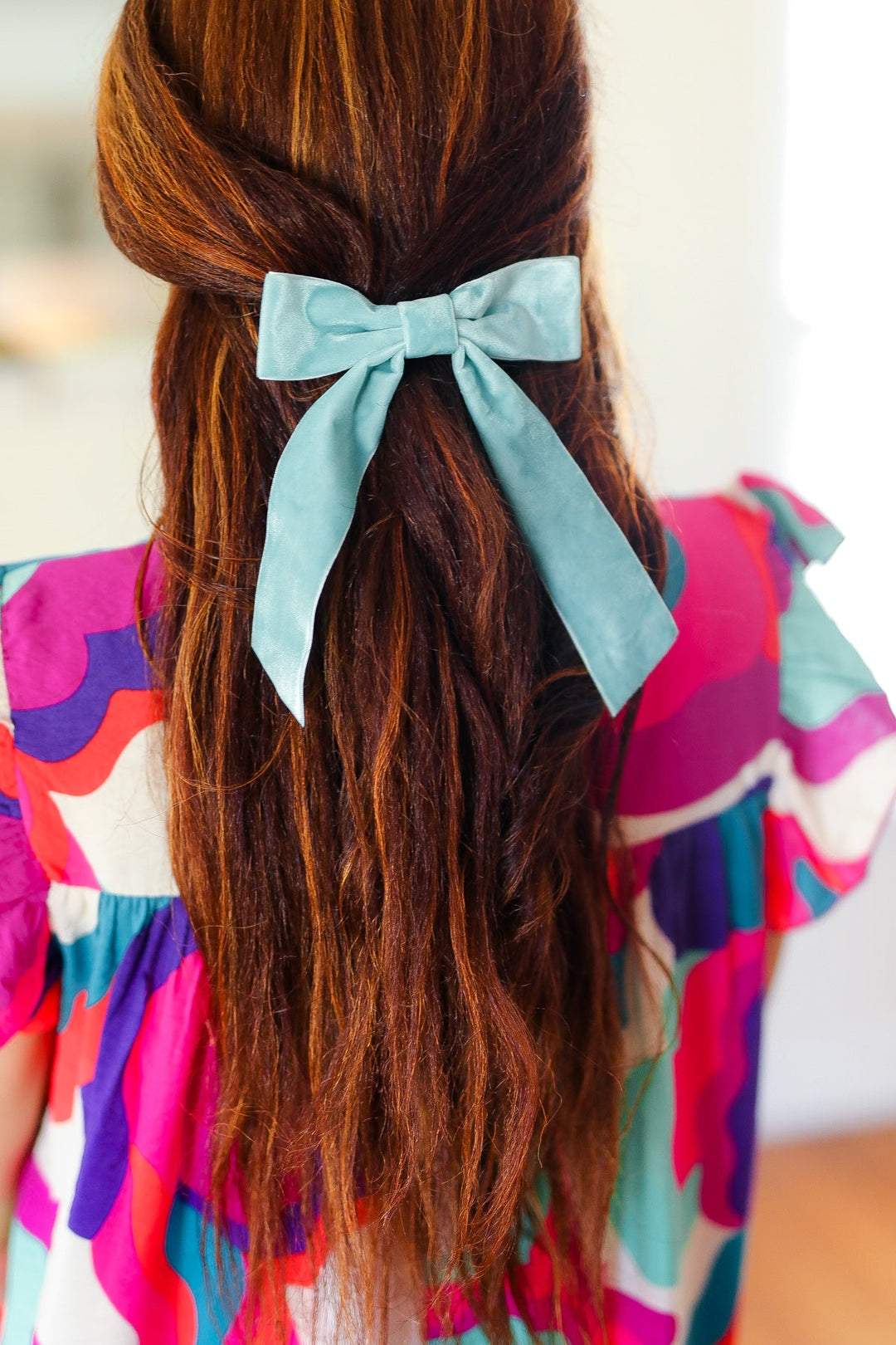 Baby Blue Velvet Barrette Clip Bow-ICON-One Size Fits All-[option4]-[option5]-[option6]-[option7]-[option8]-Shop-Boutique-Clothing-for-Women-Online