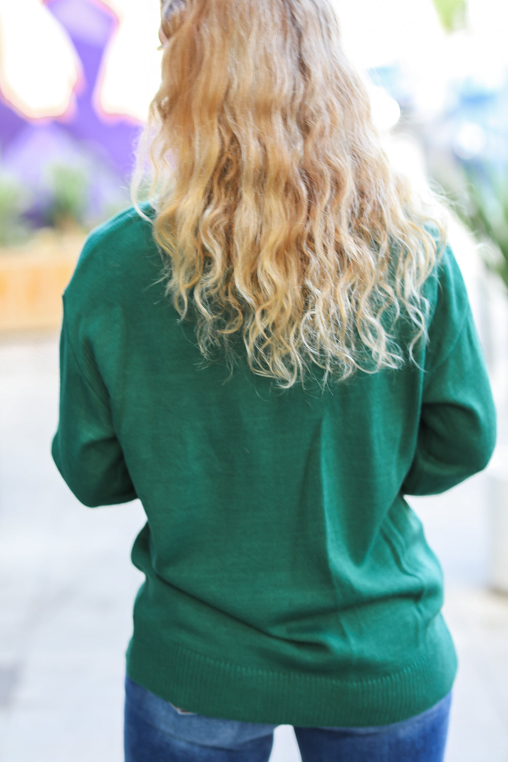 Be Merry Hunter Green Pop Up Lurex Sweater-Haptics-[option4]-[option5]-[option6]-[option7]-[option8]-Shop-Boutique-Clothing-for-Women-Online