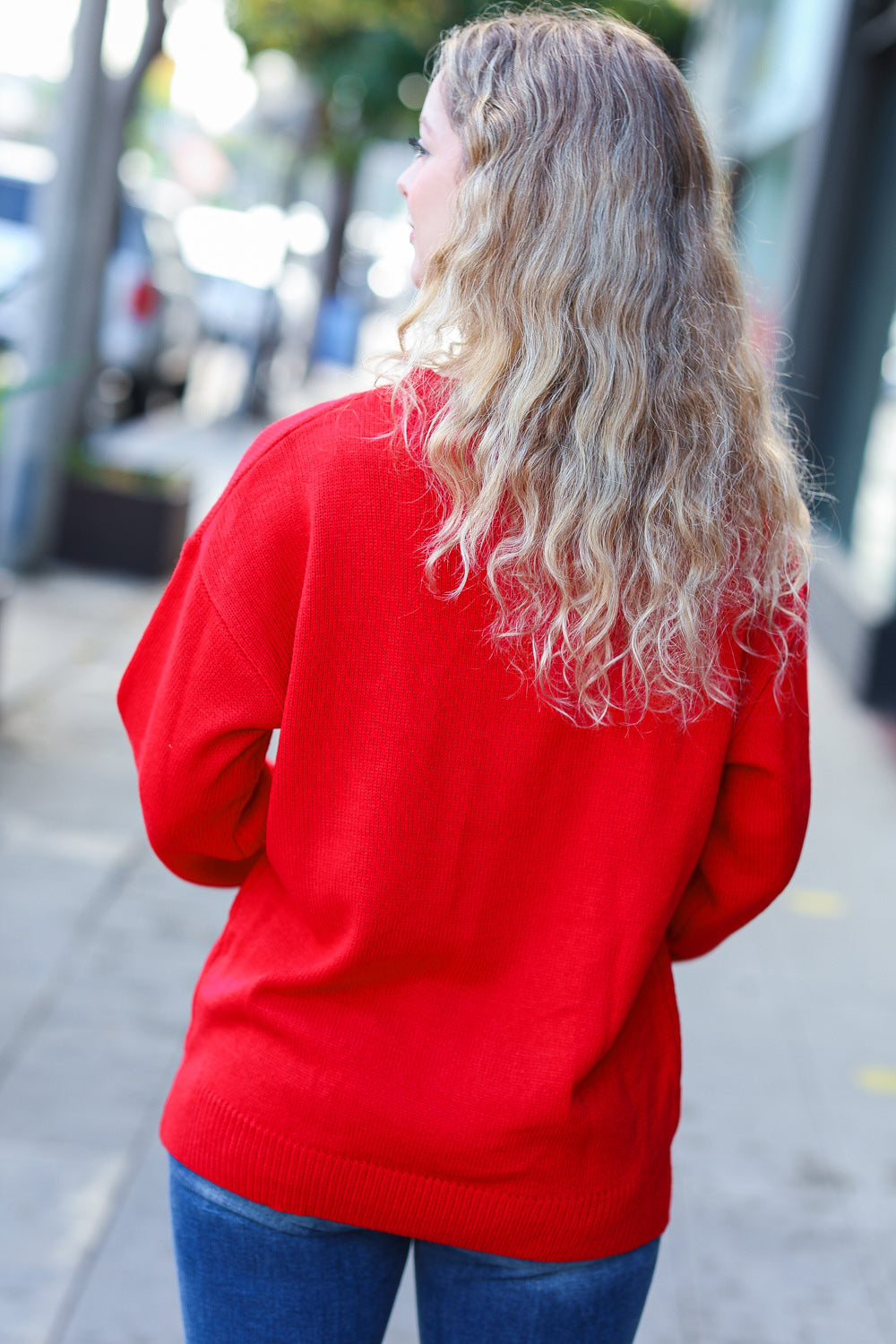 More The Merrier Red Pop Up Lurex Sweater-Haptics-[option4]-[option5]-[option6]-[option7]-[option8]-Shop-Boutique-Clothing-for-Women-Online