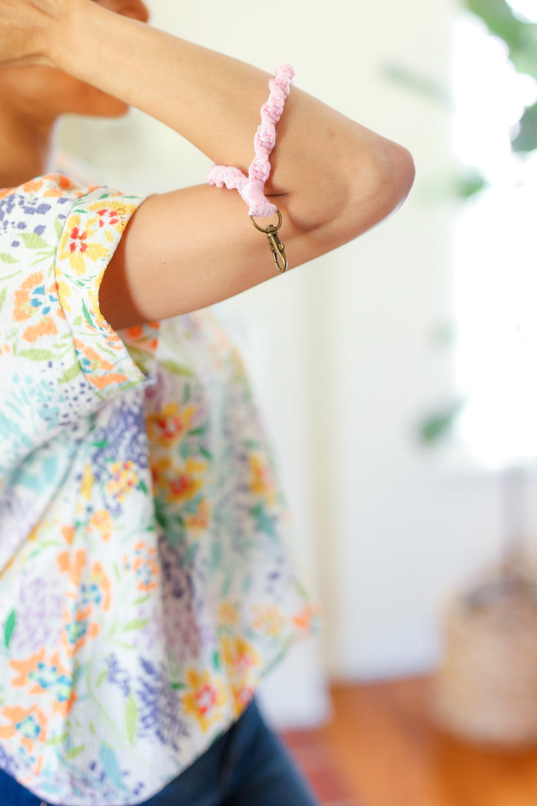 Baby Pink Hand Woven Braid Wristlet Keychain-ICON-One Size Fits All-[option4]-[option5]-[option6]-[option7]-[option8]-Shop-Boutique-Clothing-for-Women-Online