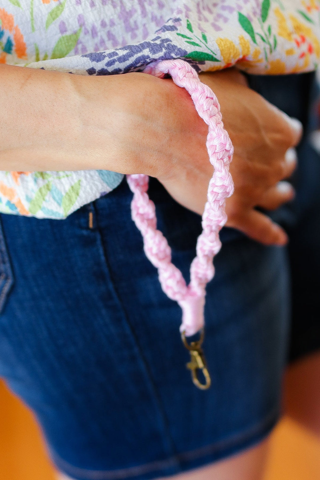 Baby Pink Hand Woven Braid Wristlet Keychain-ICON-One Size Fits All-[option4]-[option5]-[option6]-[option7]-[option8]-Shop-Boutique-Clothing-for-Women-Online