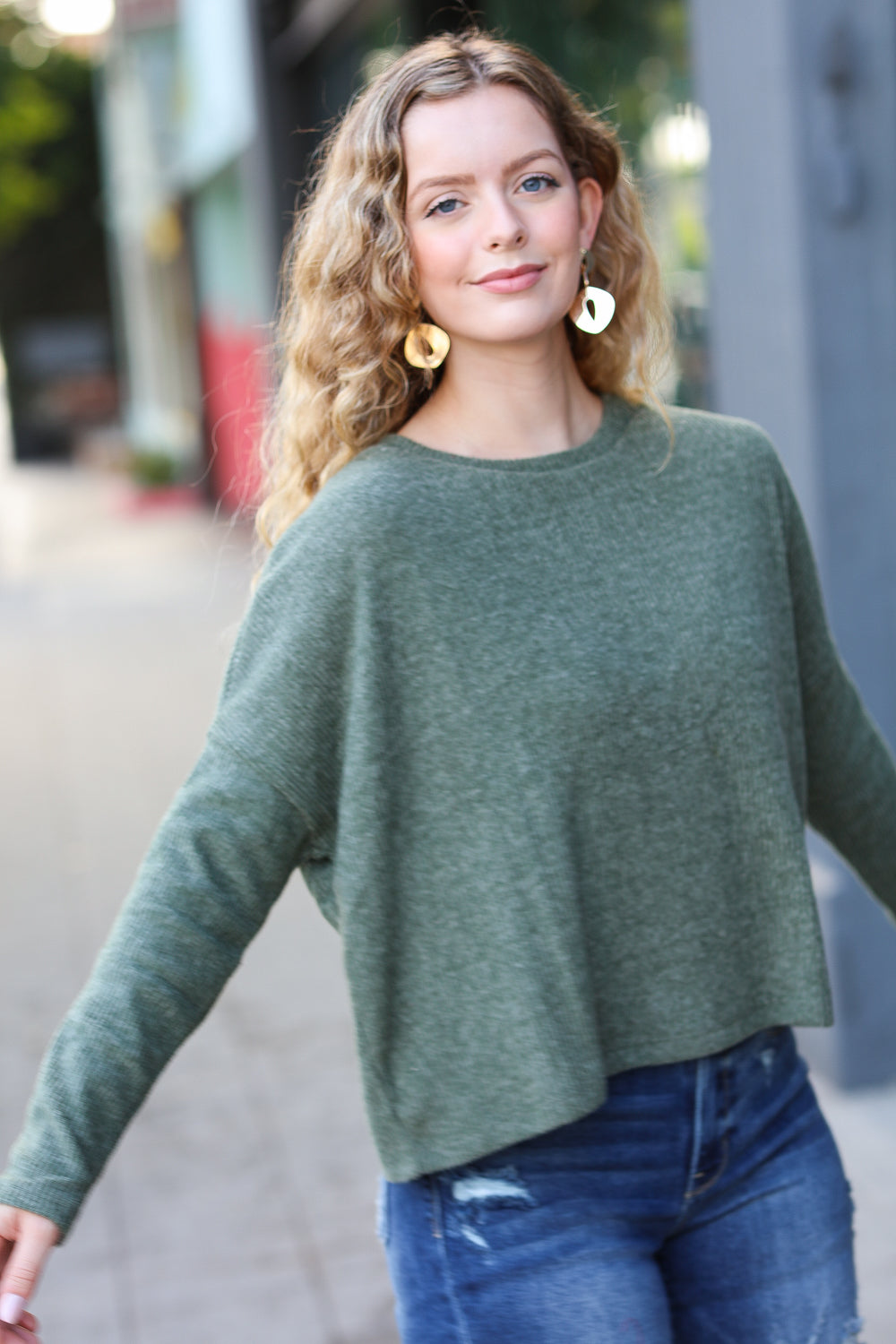 Stay Awhile Olive Ribbed Dolman Cropped Sweater-Zenana-[option4]-[option5]-[option6]-[option7]-[option8]-Shop-Boutique-Clothing-for-Women-Online