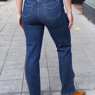 Judy Blue Dark Wash High Waisted Straight Fit Jeans-Judy Blue-[option4]-[option5]-[option6]-[option7]-[option8]-Shop-Boutique-Clothing-for-Women-Online