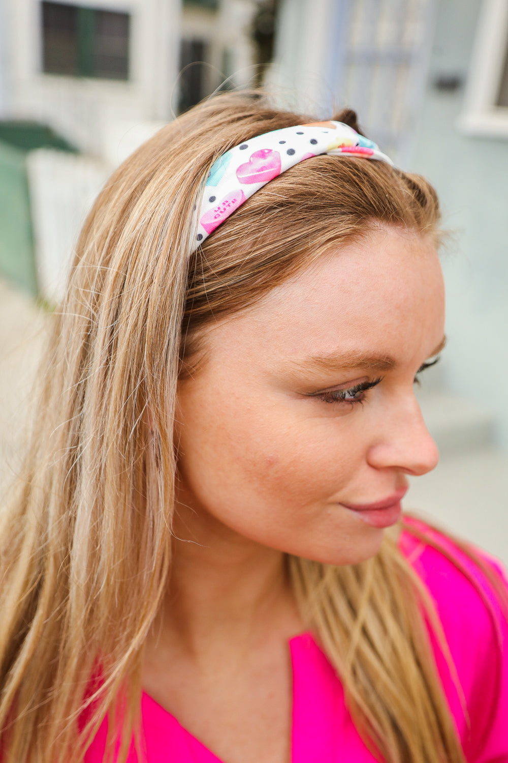 Multicolor Polka Dot & Heart Candy Twist Headband-accessor-Jane Claire-One Size Fits All-[option4]-[option5]-[option6]-[option7]-[option8]-Shop-Boutique-Clothing-for-Women-Online