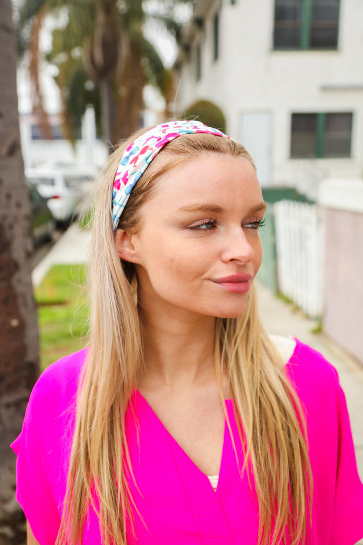 Red & Blue Valentine Bow Print Twist Headband-accessor-Jane Claire-One Size Fits All-[option4]-[option5]-[option6]-[option7]-[option8]-Shop-Boutique-Clothing-for-Women-Online