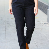 Zenana Going Your Way Black Corduroy High Rise Tapered Leg Pants-Zenana-[option4]-[option5]-[option6]-[option7]-[option8]-Shop-Boutique-Clothing-for-Women-Online