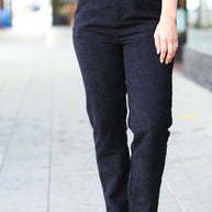 Zenana Going Your Way Black Corduroy High Rise Tapered Leg Pants-Zenana-[option4]-[option5]-[option6]-[option7]-[option8]-Shop-Boutique-Clothing-for-Women-Online