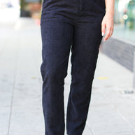 Zenana Going Your Way Black Corduroy High Rise Tapered Leg Pants-Zenana-[option4]-[option5]-[option6]-[option7]-[option8]-Shop-Boutique-Clothing-for-Women-Online