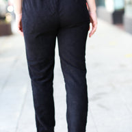 Zenana Going Your Way Black Corduroy High Rise Tapered Leg Pants-Zenana-[option4]-[option5]-[option6]-[option7]-[option8]-Shop-Boutique-Clothing-for-Women-Online