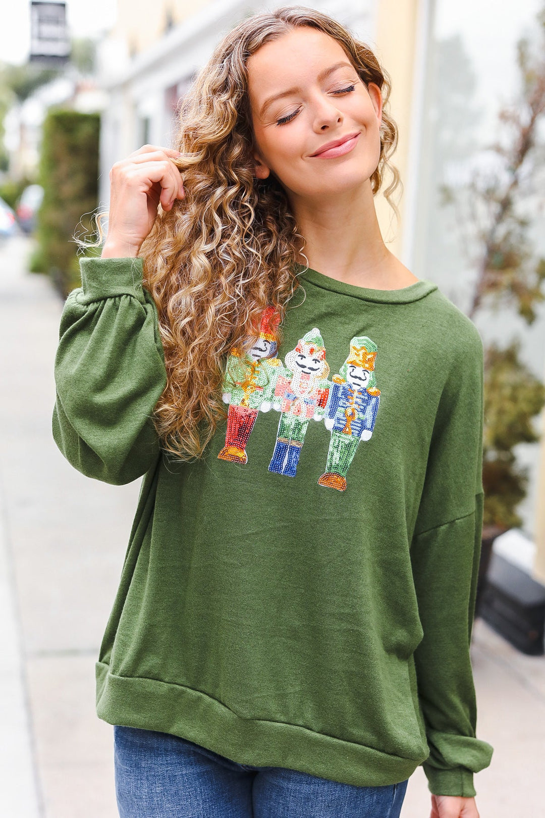 Be Merry Forest Green Nutcracker Sequin Hacci Top-Haptics-[option4]-[option5]-[option6]-[option7]-[option8]-Shop-Boutique-Clothing-for-Women-Online