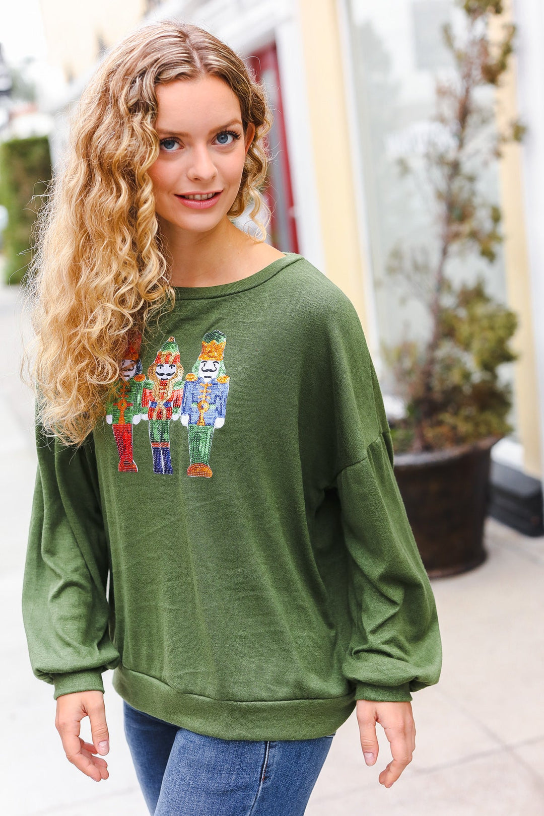 Be Merry Forest Green Nutcracker Sequin Hacci Top-Haptics-[option4]-[option5]-[option6]-[option7]-[option8]-Shop-Boutique-Clothing-for-Women-Online