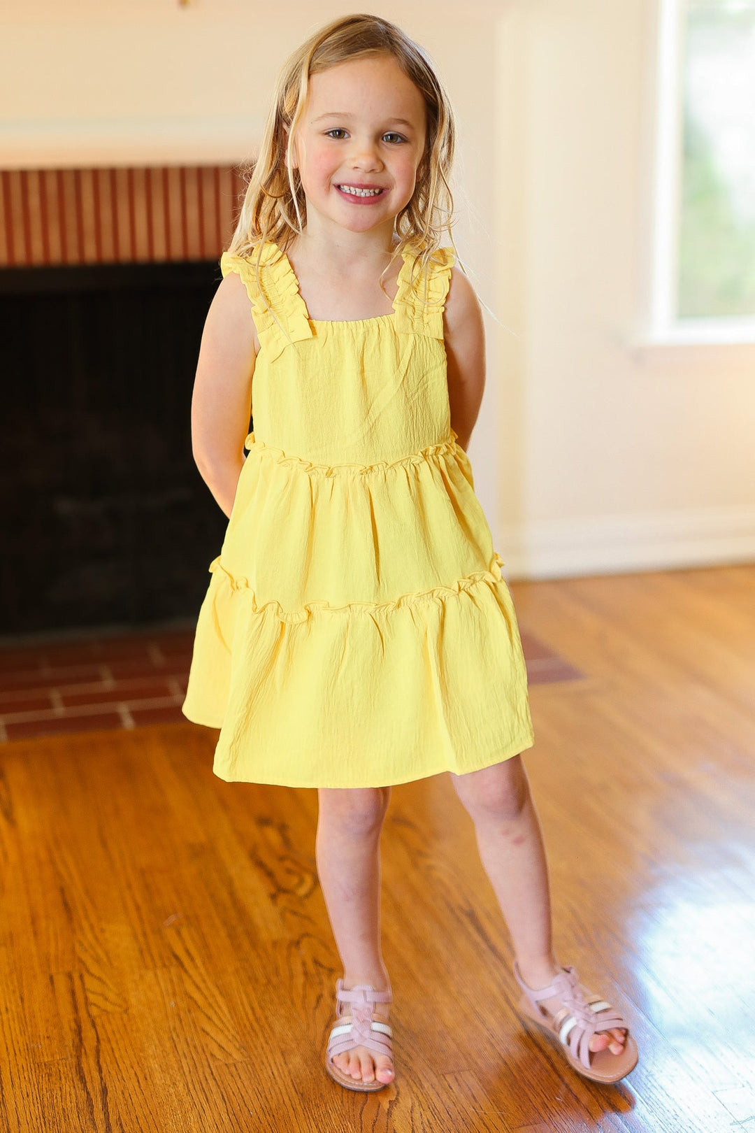 Kids Joyful Canary Tiered Ruffle Sleeveless Dress-ODDI-[option4]-[option5]-[option6]-[option7]-[option8]-Shop-Boutique-Clothing-for-Women-Online