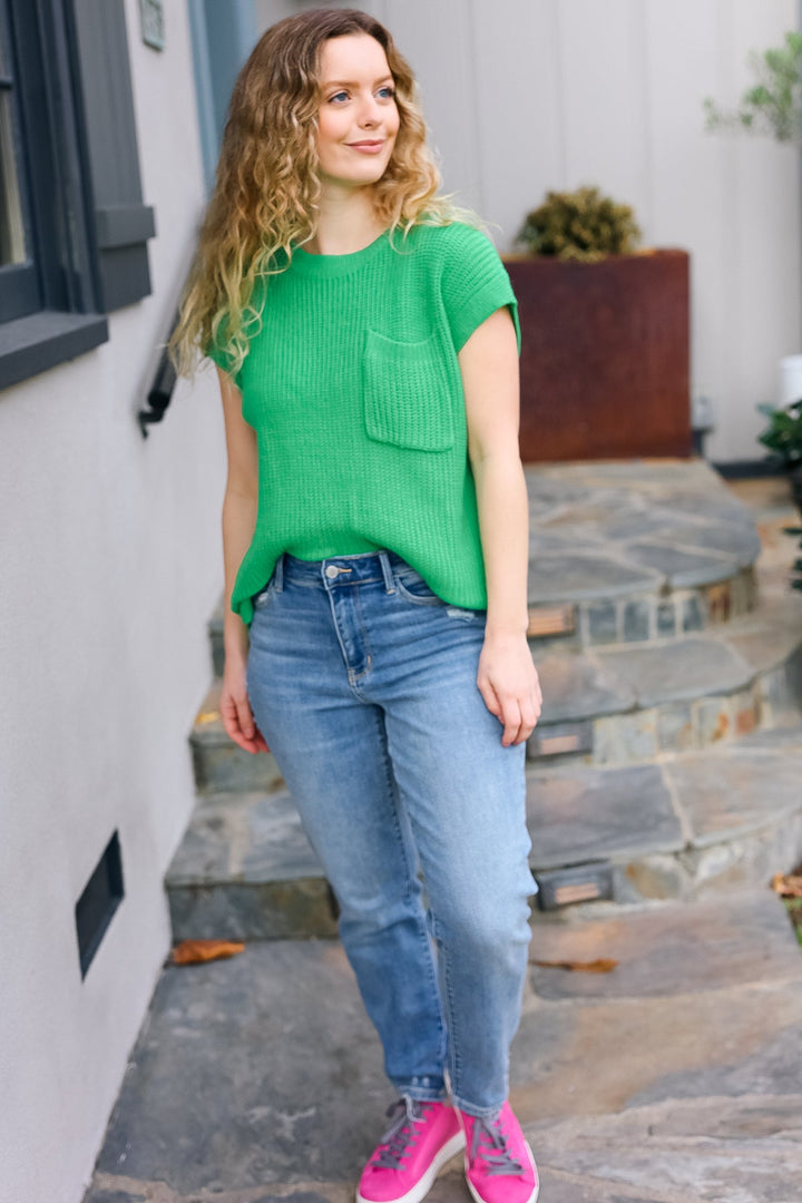 Seize The Day Kelly Green Dolman Rib Sweater Top-Haptics-[option4]-[option5]-[option6]-[option7]-[option8]-Shop-Boutique-Clothing-for-Women-Online