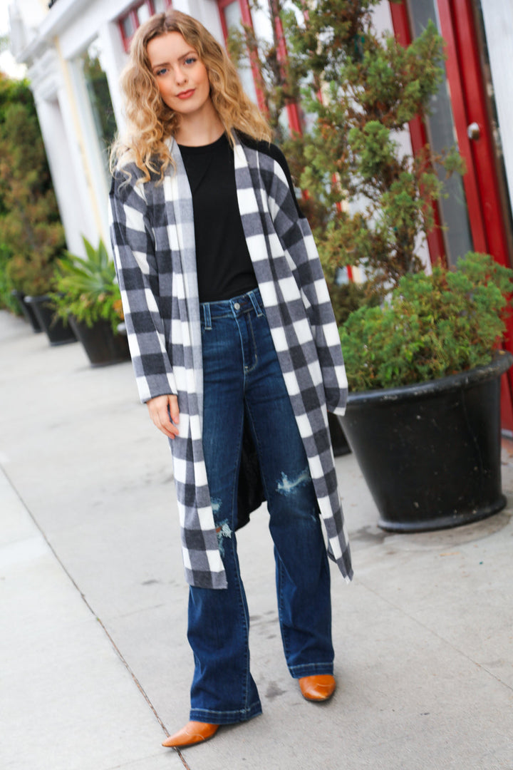 Get To Know You Black Buffalo Plaid Hacci Cardigan-Haptics-[option4]-[option5]-[option6]-[option7]-[option8]-Shop-Boutique-Clothing-for-Women-Online