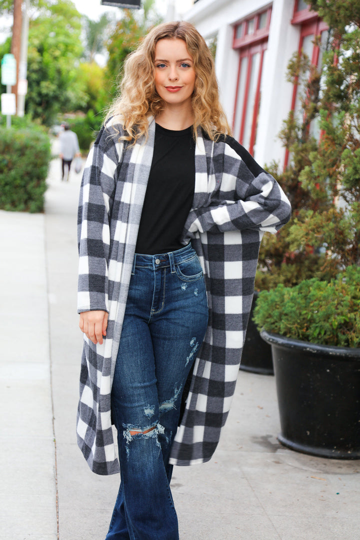 Get To Know You Black Buffalo Plaid Hacci Cardigan-Haptics-[option4]-[option5]-[option6]-[option7]-[option8]-Shop-Boutique-Clothing-for-Women-Online