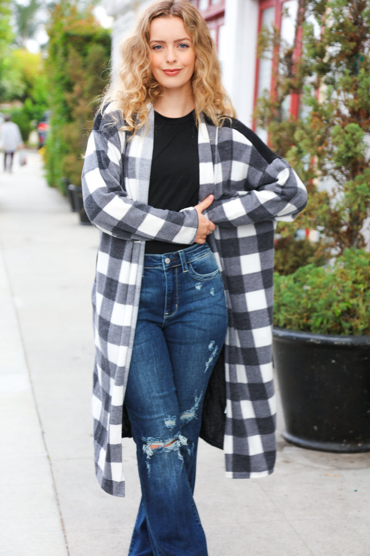 Get To Know You Black Buffalo Plaid Hacci Cardigan-Haptics-[option4]-[option5]-[option6]-[option7]-[option8]-Shop-Boutique-Clothing-for-Women-Online