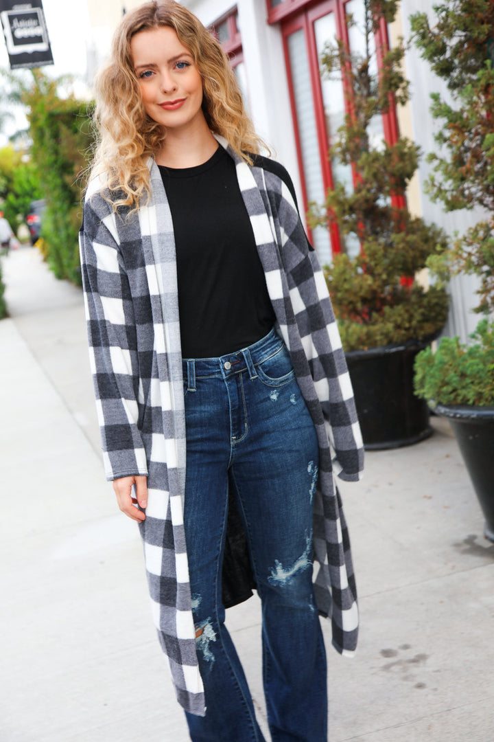 Get To Know You Black Buffalo Plaid Hacci Cardigan-Haptics-[option4]-[option5]-[option6]-[option7]-[option8]-Shop-Boutique-Clothing-for-Women-Online