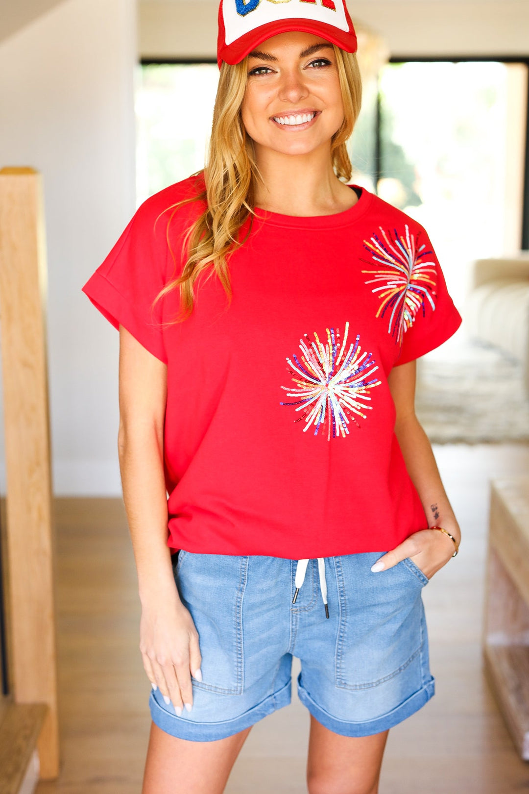 Light Me Up Red Sequin Firework Dolman Top-Haptics-[option4]-[option5]-[option6]-[option7]-[option8]-Shop-Boutique-Clothing-for-Women-Online