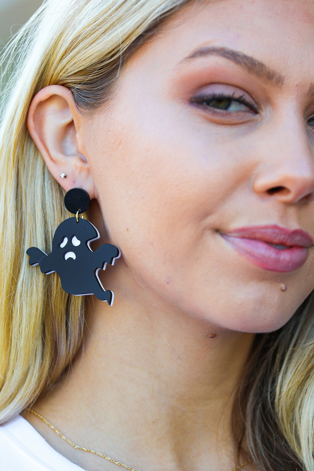 Halloween Black Ghost Acylic Dangle Earrings-ICON-One Size Fits All-[option4]-[option5]-[option6]-[option7]-[option8]-Shop-Boutique-Clothing-for-Women-Online