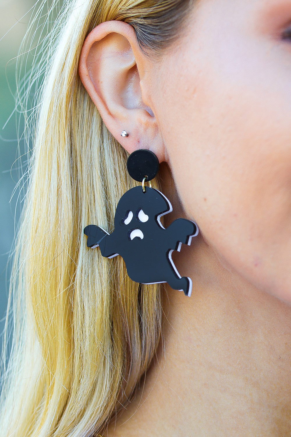 Halloween Black Ghost Acylic Dangle Earrings-ICON-One Size Fits All-[option4]-[option5]-[option6]-[option7]-[option8]-Shop-Boutique-Clothing-for-Women-Online