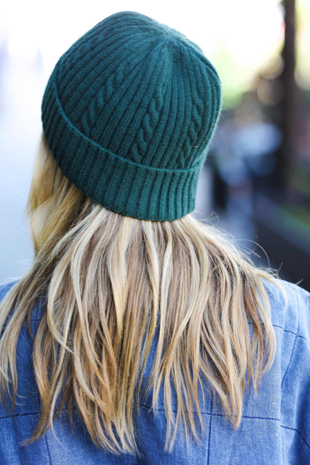 Let's Go Emerald Green Cable Knit Beanie-Bloom 2023 Winter Sale-One Size Fits All-[option4]-[option5]-[option6]-[option7]-[option8]-Shop-Boutique-Clothing-for-Women-Online