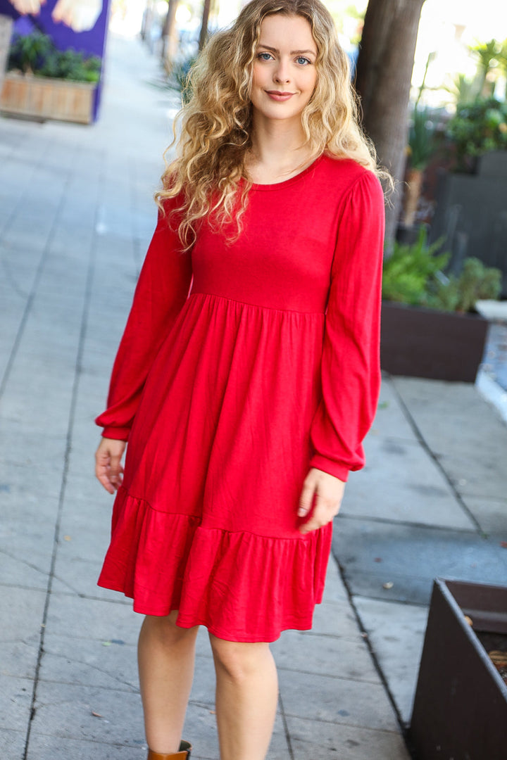 Lady In Red Hacci Fit & Flare Ruffle Dress-Bloom 2023 Winter Sale-[option4]-[option5]-[option6]-[option7]-[option8]-Shop-Boutique-Clothing-for-Women-Online