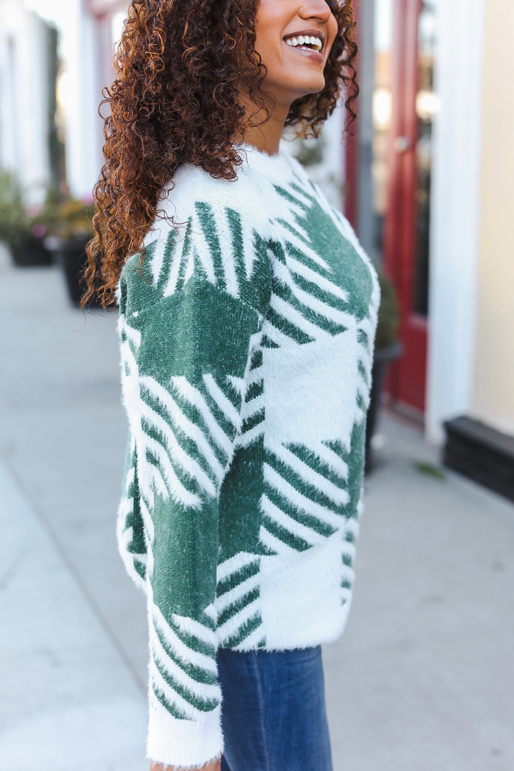 Under The Christmas Tree Green Plaid Soft Brushed Hairy Sweater-Haptics-[option4]-[option5]-[option6]-[option7]-[option8]-Shop-Boutique-Clothing-for-Women-Online