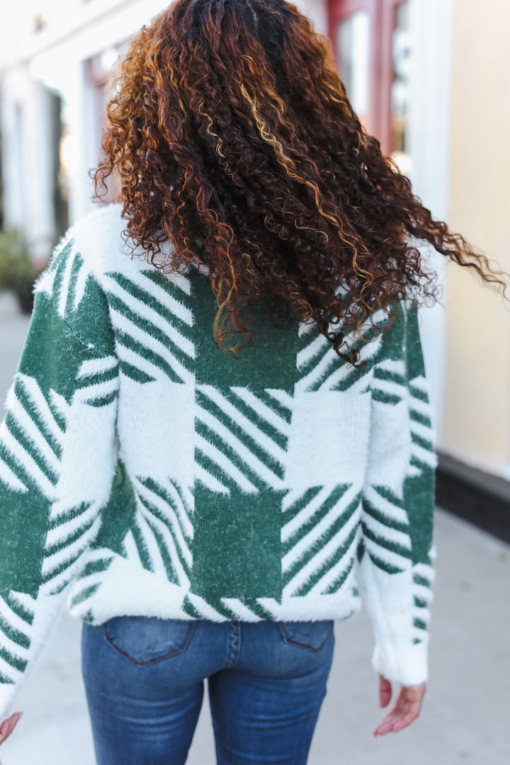 Under The Christmas Tree Green Plaid Soft Brushed Hairy Sweater-Haptics-[option4]-[option5]-[option6]-[option7]-[option8]-Shop-Boutique-Clothing-for-Women-Online