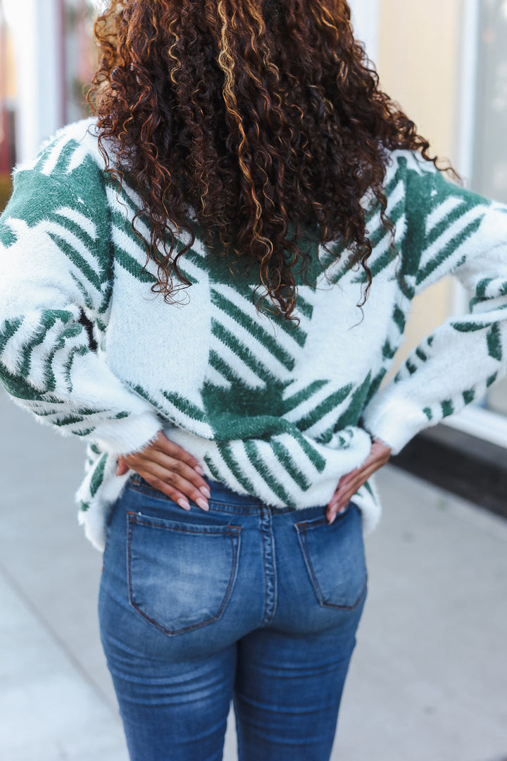 Under The Christmas Tree Green Plaid Soft Brushed Hairy Sweater-Haptics-[option4]-[option5]-[option6]-[option7]-[option8]-Shop-Boutique-Clothing-for-Women-Online