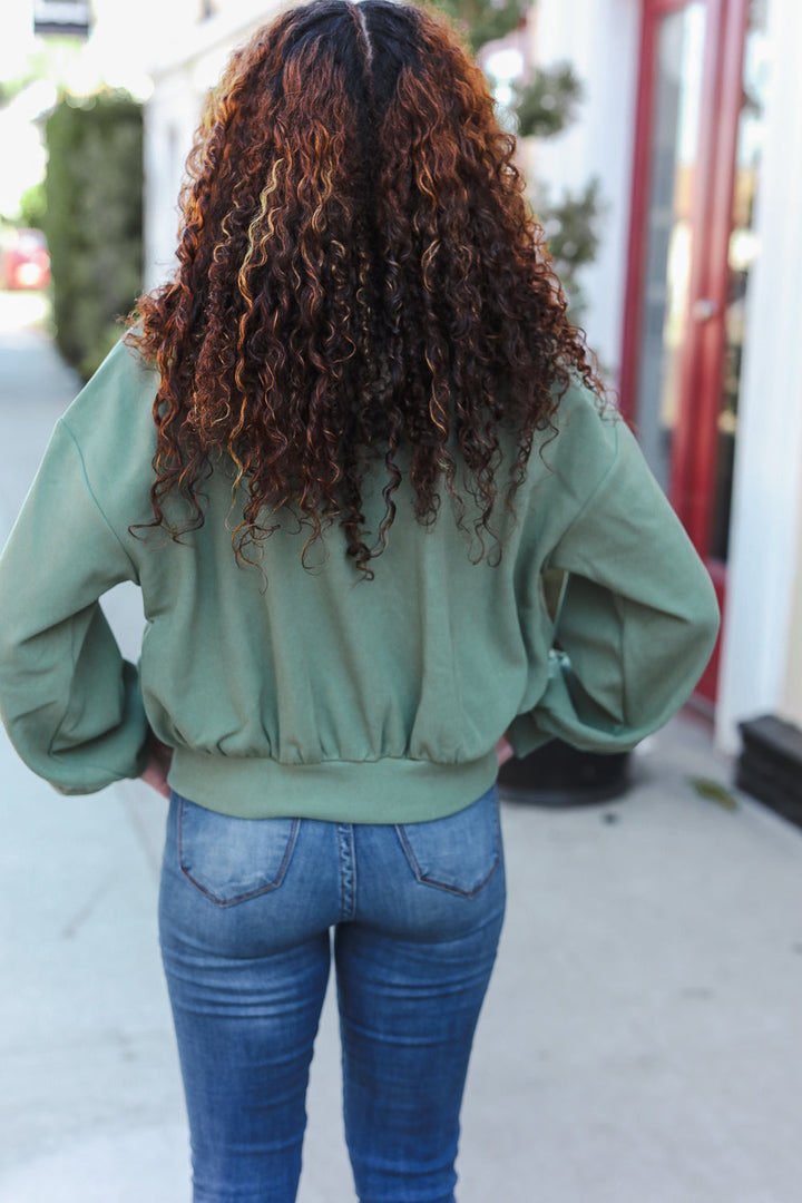 Weekend Ready Lime Green Boyfriend Button Down Cropped Jacket-Hem & Thread-[option4]-[option5]-[option6]-[option7]-[option8]-Shop-Boutique-Clothing-for-Women-Online