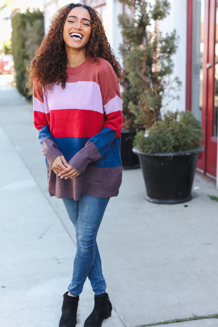 Lock Eyes Lilac Multi-Stripe Ribbed Knit Sweater Pullover-Reborn J-[option4]-[option5]-[option6]-[option7]-[option8]-Shop-Boutique-Clothing-for-Women-Online