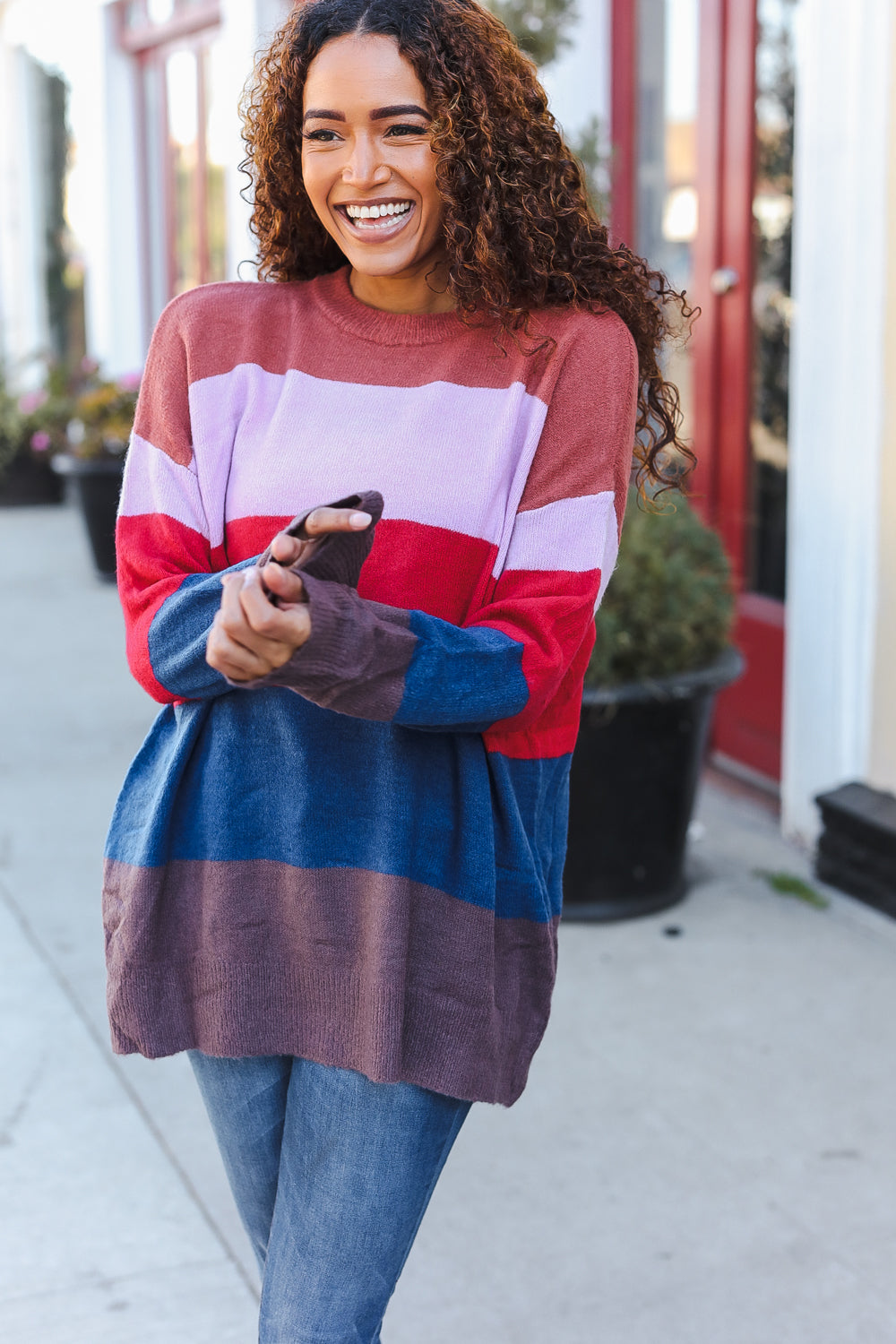 Lock Eyes Lilac Multi-Stripe Ribbed Knit Sweater Pullover-Reborn J-[option4]-[option5]-[option6]-[option7]-[option8]-Shop-Boutique-Clothing-for-Women-Online