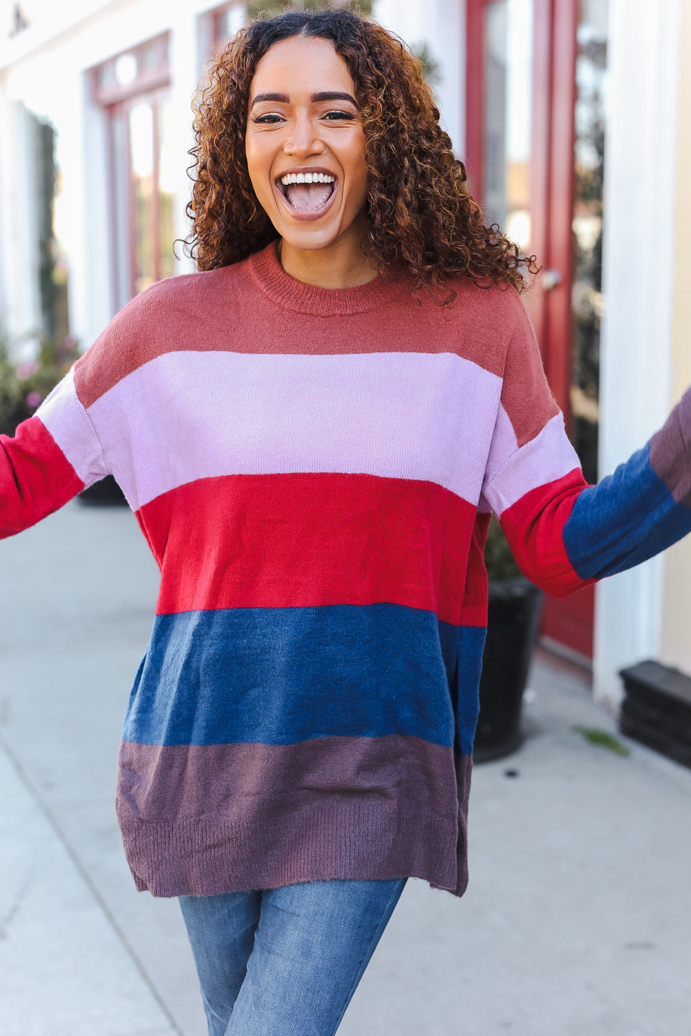 Lock Eyes Lilac Multi-Stripe Ribbed Knit Sweater Pullover-Reborn J-[option4]-[option5]-[option6]-[option7]-[option8]-Shop-Boutique-Clothing-for-Women-Online