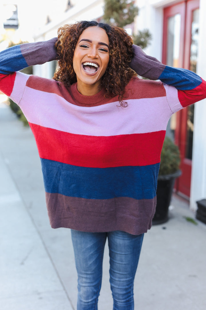 Lock Eyes Lilac Multi-Stripe Ribbed Knit Sweater Pullover-Reborn J-[option4]-[option5]-[option6]-[option7]-[option8]-Shop-Boutique-Clothing-for-Women-Online